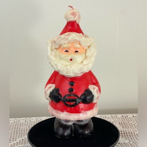 Vintage Santa Claus candle || Christmas candle || vintage Christmas Santa candle - Picture 1 of 12